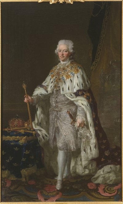Gustav III av Sverige - Portrett av kong Gustav III av Sverige av Lorens the Younger Pasch