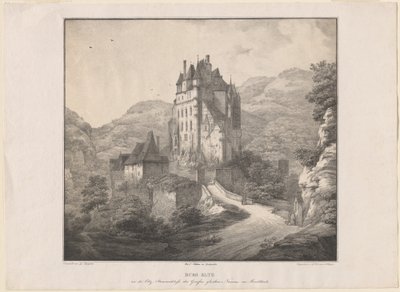 Slottet Eltz av Lorenz Ekemann Allesson, after Domenico Quaglio