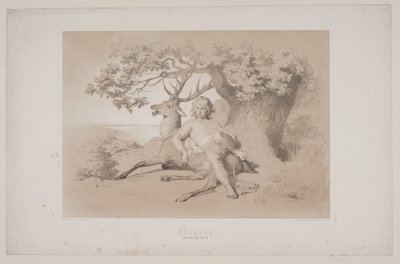 Flyturen, s. 23, illustrasjon til Christian Winthers "Flight of the Deer" av Lorenz Frølich