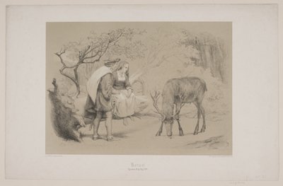 Korset, s. 299, illustrasjon for Christian Winthers "Flight of the Deer" av Lorenz Frølich