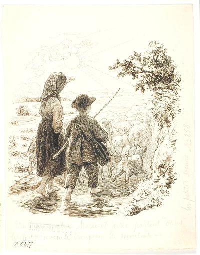Marie og Jujules som gjetere av Lorenz Frølich