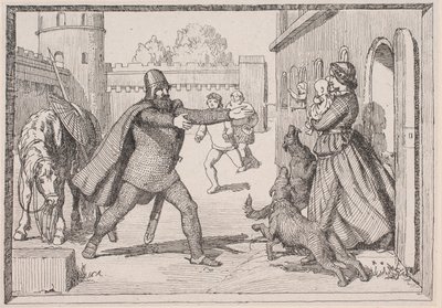 Illustrasjon til Adam Oehlenschlägers dikt «De to kirketårnene» av Lorenz Frølich