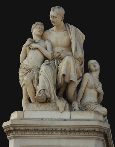 Monument til grev Nikolai Nikitich Demidov ved Piazza Demidoff i Firenze, 1830-1850 av Lorenzo Bartolini