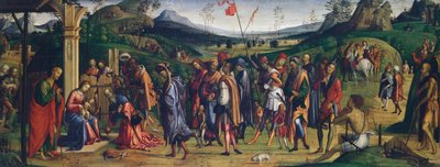 Tilbedelse av magi av Lorenzo Costa