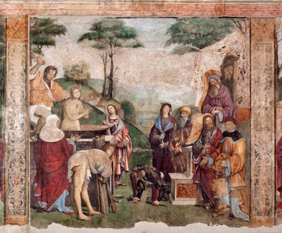 Life of St Cecilia: Martyrdom of the Saint (fresco av Lorenzo Costa