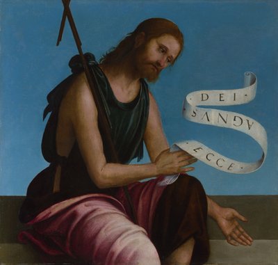 Den hellige døperen Johannes Høyaltertavle, Oratory of S. Pietro in Vincoli, 1505 av Lorenzo Costa