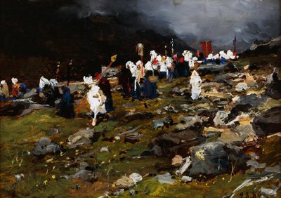 Prosesjon i Høyfjellet av Lorenzo Delleani