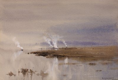 Skisse på Potomac, 1883. av Lorenzo J. Hatch