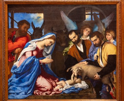 Tilbedelse av hyrdene av Lorenzo Lotto