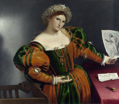 Portrett av en venetianer som Lucrezia av Lorenzo Lotto