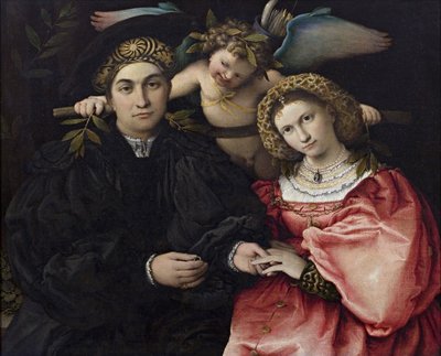 Portrett av Marsilio Cassotti og hans brud Faustina av Lorenzo Lotto