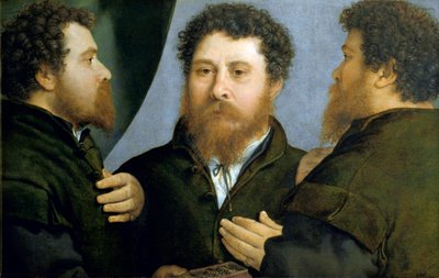 Trippelportrett av gullsmedmaleri av Lorenzo Lotto av Lorenzo Lotto