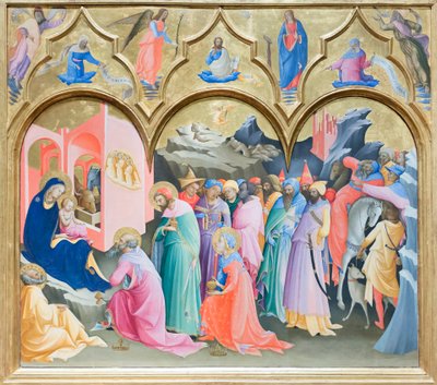 Tilbedelse av magiene av Lorenzo Monaco
