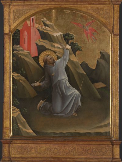 Saint Francis mottar Stigmata Stigmatiseringen av den hellige Frans av Assisi av Lorenzo Monaco