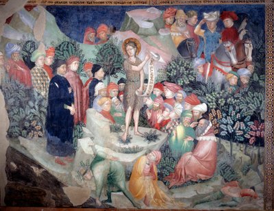 Predikasjon av døperen Johannes (fresco av Lorenzo Salimbeni