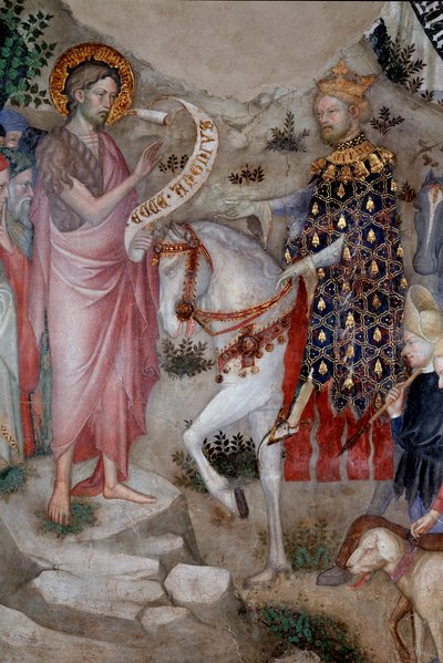 Predikasjon av døperen Johannes, detalj (Fresco av Lorenzo Salimbeni