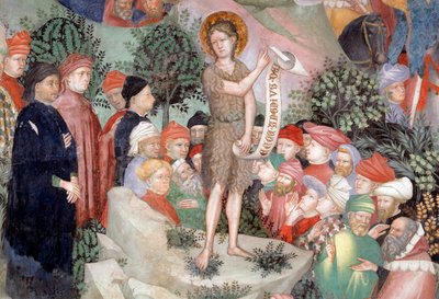 Døperen Johannes forkynner, detalj (Fresco av Lorenzo Salimbeni