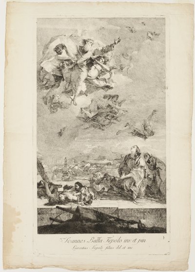 Saint Thecla ber for slutten av pesten i byen Este av Lorenzo Tiepolo