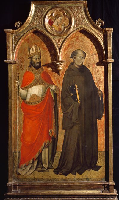 Saint Nicholas of Bari og Saint Francois of Assisi Maleri av Lorenzo di Niccolo Gerini (14.-15. århundre) Søn 153,6x85,5 cm Assisi, Museum of the Treasury of the Basilica of San Francesco. Perkins College av Lorenzo di Niccolo Gerini
