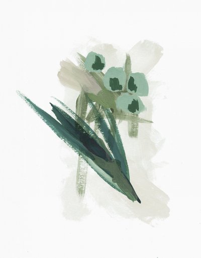 Abstrakte grønne blomster av Lori Ann Folz
