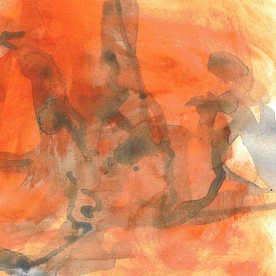 Abstrakt om Orange Fluid av Lori Ann Folz