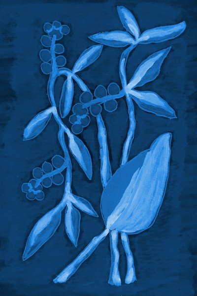 Seed Pod 1 Deep Blue av Lori Ann Folz