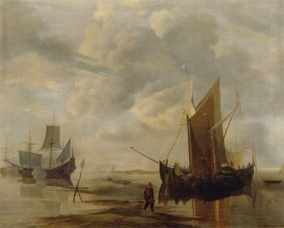 Seascape (kopi etter Jan van de Capelle) av Lotte Sykora