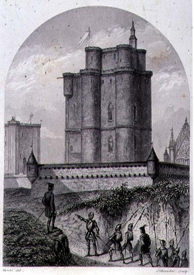 The Keep of Vincennes, gravert av Schroeder (gravering) av Louis (after) Marckl