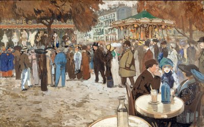 Jahrmarkt, Boulevard de Clichy, ca. 1910 von Louis Abel-Truchet