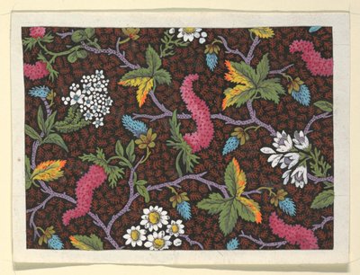 Blomsterdesign for trykte tekstiler av Louis Albert DuBois