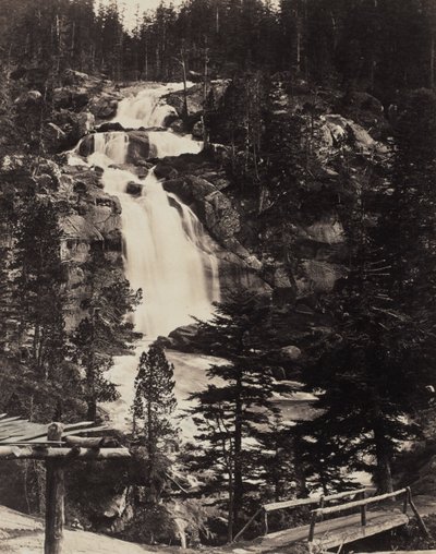 Great Upper Waterfall, Høye Alper, ca. 1862. av Louis Alphonse Davanne