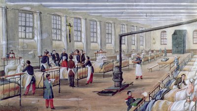 Militærsykehuset i Val-de-Grace i Paris, 1854 av Louis Amable Crapelet