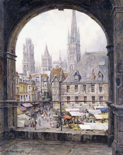 Market Place, Rouen av Louis Aston Knight
