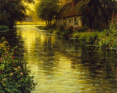 Den gylne timen (olje på lerret) av Louis Aston Knight