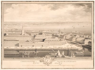 København Palace Christiansburg av Louis Auguste Le Clerc