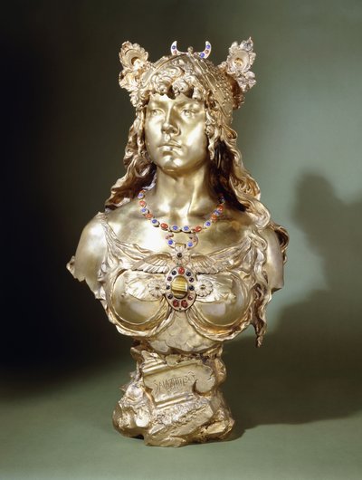 Salammbo (perlesett, byste av forgylt bronse) av Louis Auguste Moreau
