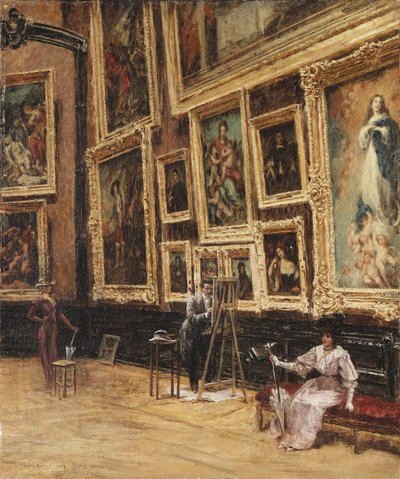 I Louvre av Louis Beraud