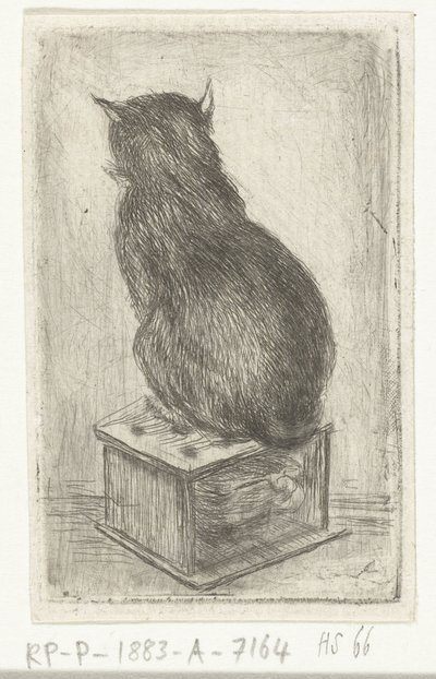 Katt sitter på en komfyr av Louis Bernard Coclers