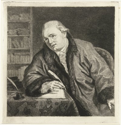 Portrett av komponisten og etseren Johan Antoni Kauclitz Colizzi av Louis Bernard Coclers