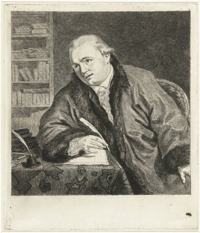 Portrett av komponisten og etseren Johan Antoni Kauclitz Colizzi av Louis Bernard Coclers