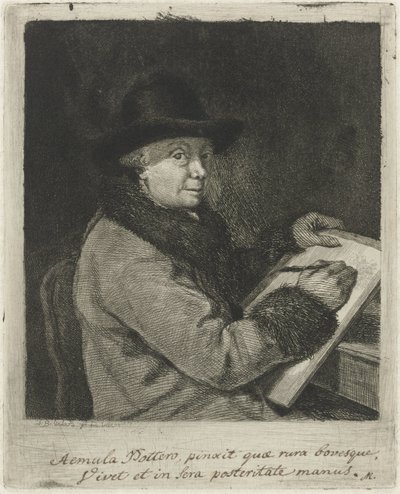 Portrett av kunstneren Johannes Janson, tegning av Louis Bernard Coclers