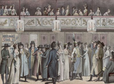 Foyer du Théâtre Montansier på Palais-Royal). Hippolyte Destailleur Collection (1822–1893) av Louis Binet