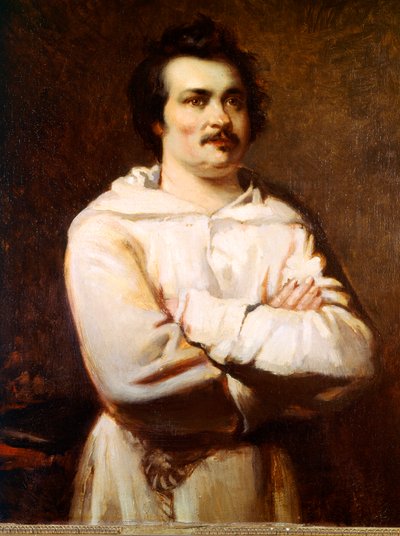 Portrett av Honoré de Balzac (1799–1850) 1800-tallet (maleri) av Louis Boulanger