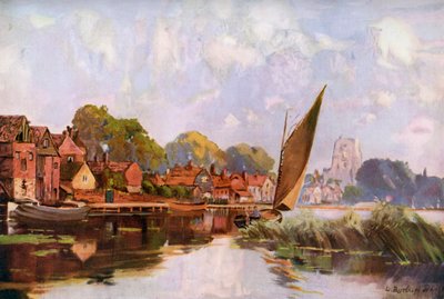On the River ved Beccles, Suffolk, 1924-1926. av Louis Burleigh Bruhl
