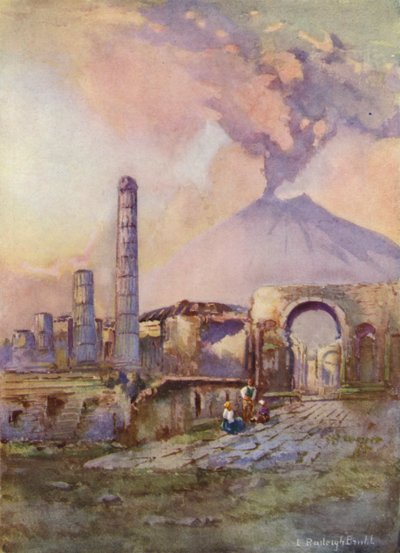 Pompeii, Vesuv i det fjerne av Louis Burleigh Bruhl