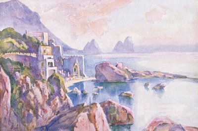 Øya Capri, fra Hutchinsons Picturesque Europe utgitt av Hutchinson & Son, ca. 1930 av Louis Burleigh Bruhl