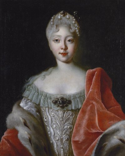 Elisabeth Ire (imperatrice de Russie) - Portrett av storhertuginne Elisabeth Petrovna (1709-1761) par Caravaque, Louis (1684-1754). Olje på lerret, størrelse: 78x63, slutten av 1720-tallet, State Hermitage, St. Petersburg av Louis Caravaque