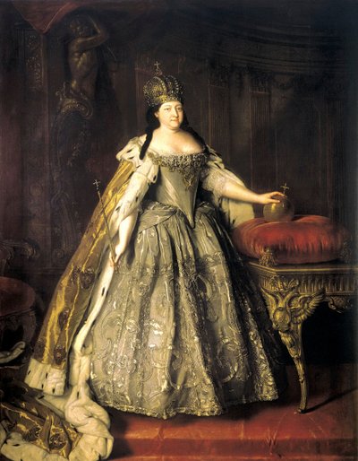 Portrett av keiserinne Anna Ioannovna, 1693-1740, 1730. av Louis Caravaque
