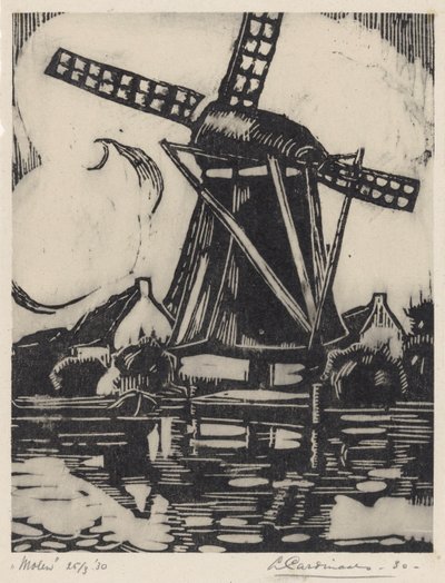 Molen (original tittel på objekt) av Louis Cardinaals (signed by artist)