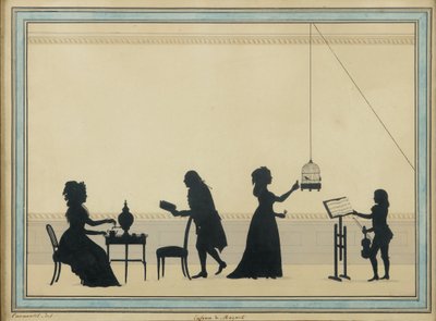 Familie Mozart, ca. 1763 av Louis Carrogis dit Carmontelle